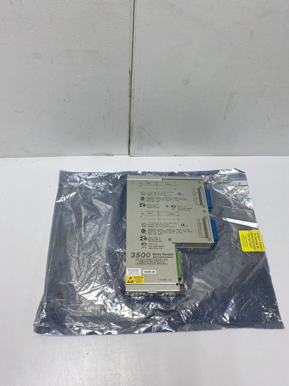 Bently nevada 3500 Barrier SEISMIC I/O Module 135489-03 New 2 135489 03 0