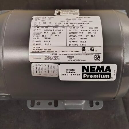 New US Motor #D2P2D 2 HP 1745RPM 230/460V 7/8"x 2 1/4" Shaft ODP Enclosure
Opens in a new window or tab
