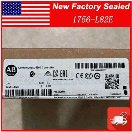 New Factory Sealed Allen-Bradley 1756-L82E SER B ControlLogix 5580 Controller Opens in a new window or tab