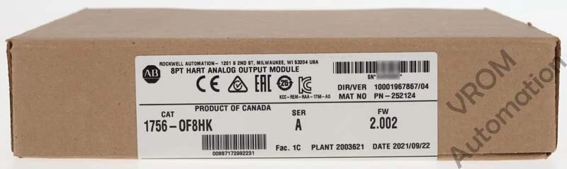 Surplus Sealed Allen Bradley 1756-OF8HK A I/O Module Conformally Coated