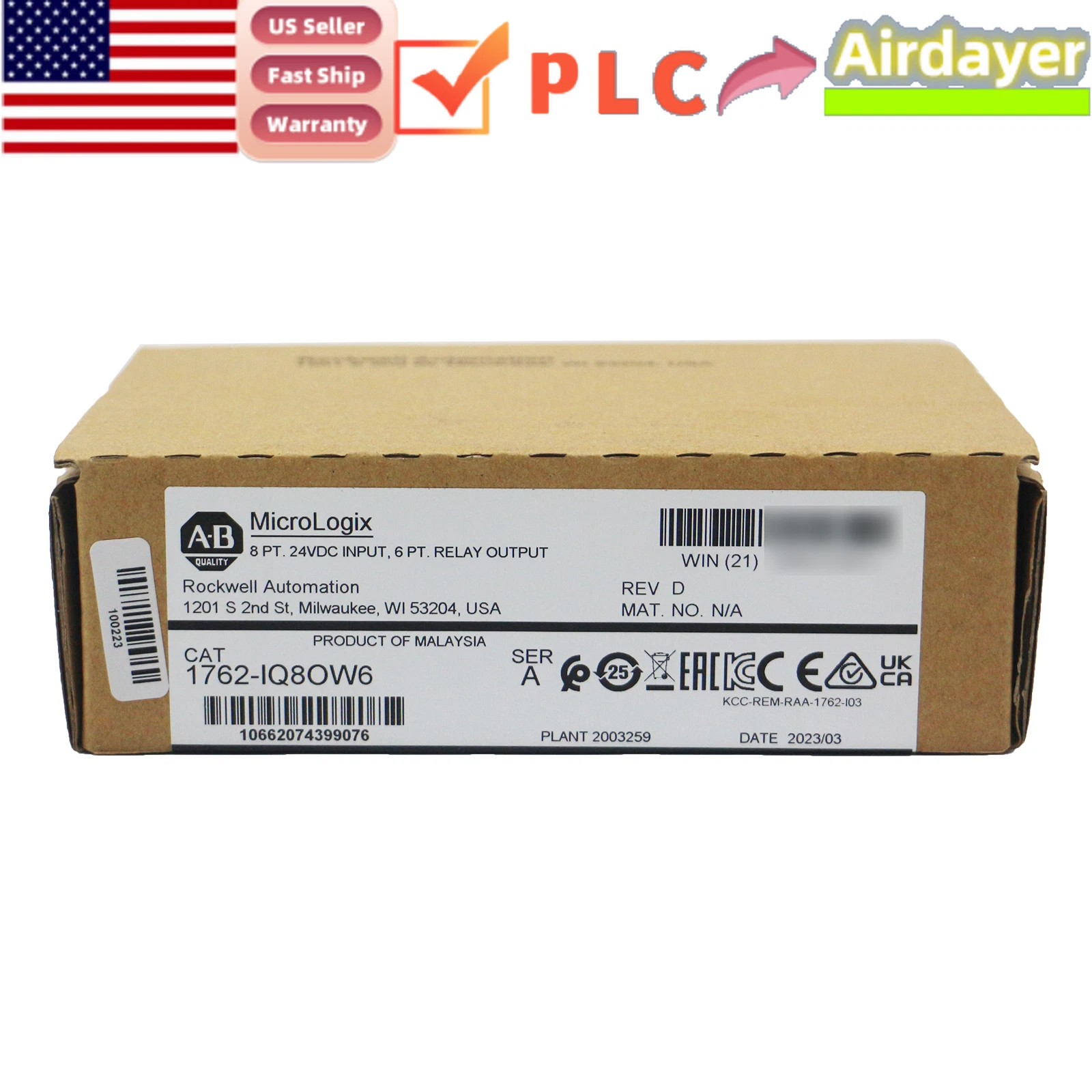 NEW LISTINGNEW Sealed AB 1762-IQ8OW6 MicroLogix Combination Module 1762IQ8OW6 US Free Tax
Opens in a new window or tab