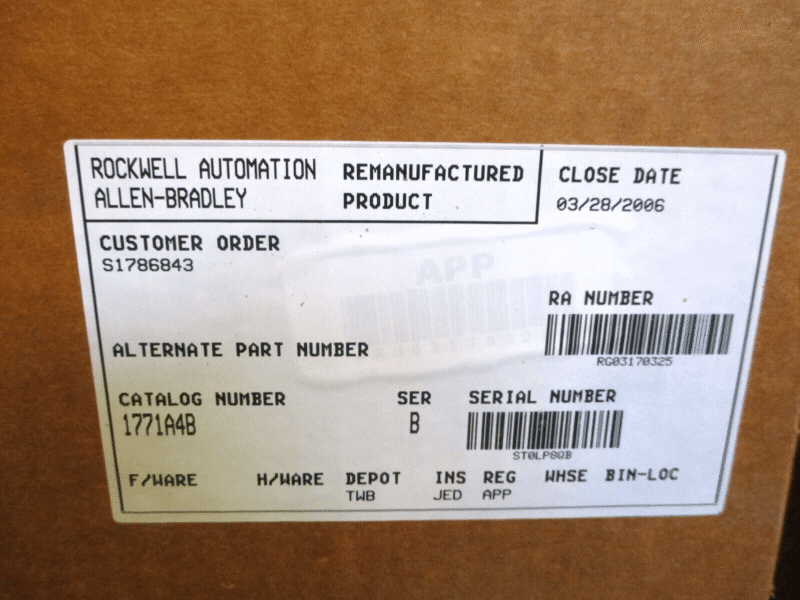 NEW ALLEN-BRADLEY 1771A4B SER.B 16 SLOT I/O CHASIS RACK