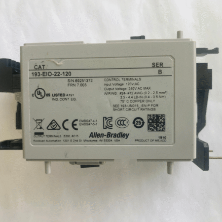 Allen Bradley 193-EIO-22-120 Series B Control Module 2 IN / 2 OUT 120Vac
