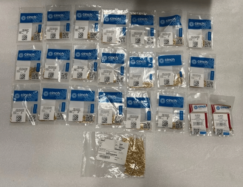 Lot of 2700 Cinch 40-9856M D-Sub Contact Male Pin Gold Crimp Stamped New