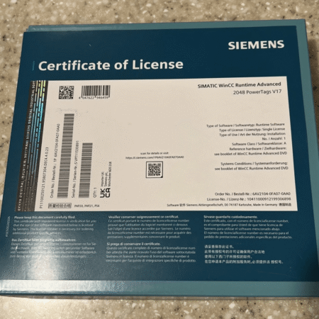 Siemens SIMATIC WinCC Runtime Advanced V17 2048 Power Tags 6AV2104-0FA07-0AA0 US