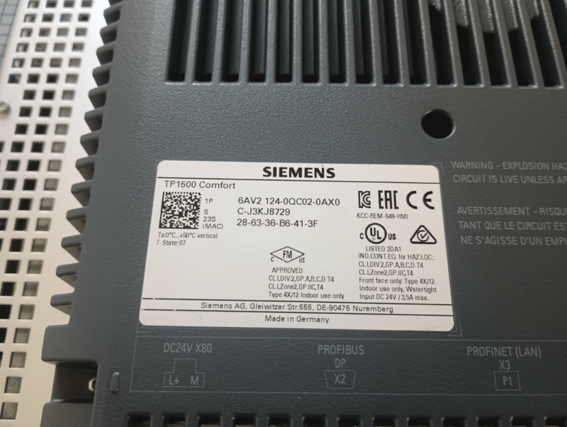 NEW LISTINGUsed for parts Siemens 6AV21240QC020AX0 15 inch Touch Panel