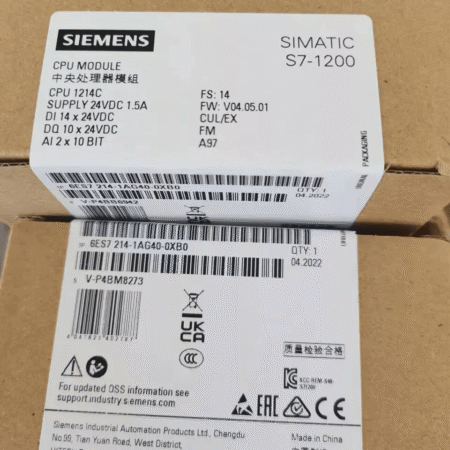 New SIEMENS 6ES7 214-1AG40-0XB0 6ES7214-1AG40-0XB0 S7-1200 CPU 1214C CPU Module