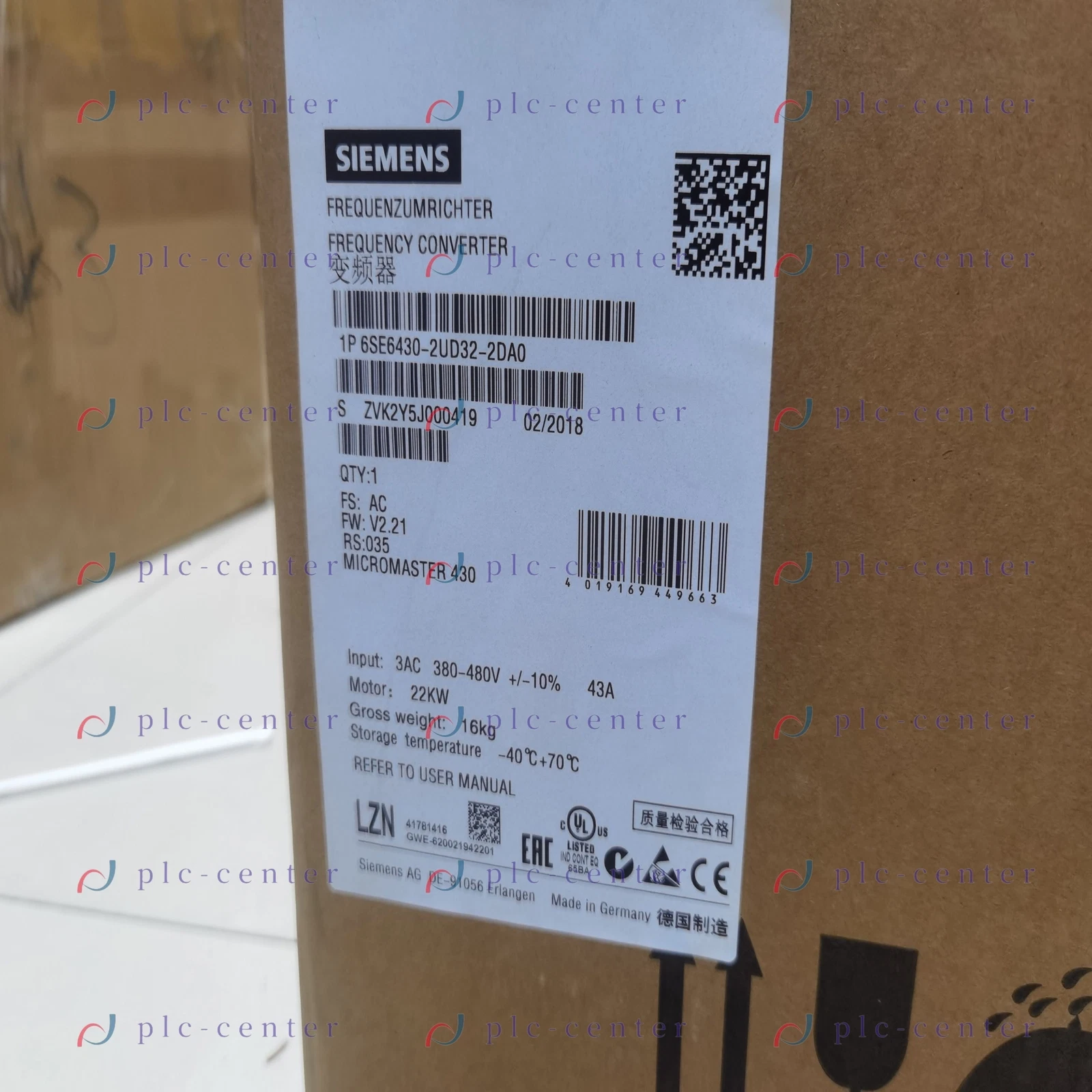 New Siemens 6SE6430-2UD32-2DA0 Free shipping One year warranty Opens in a new window or tab