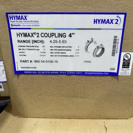 HYMAX 2 Coupling 4in Part# 860-54-0108-16 New in Box