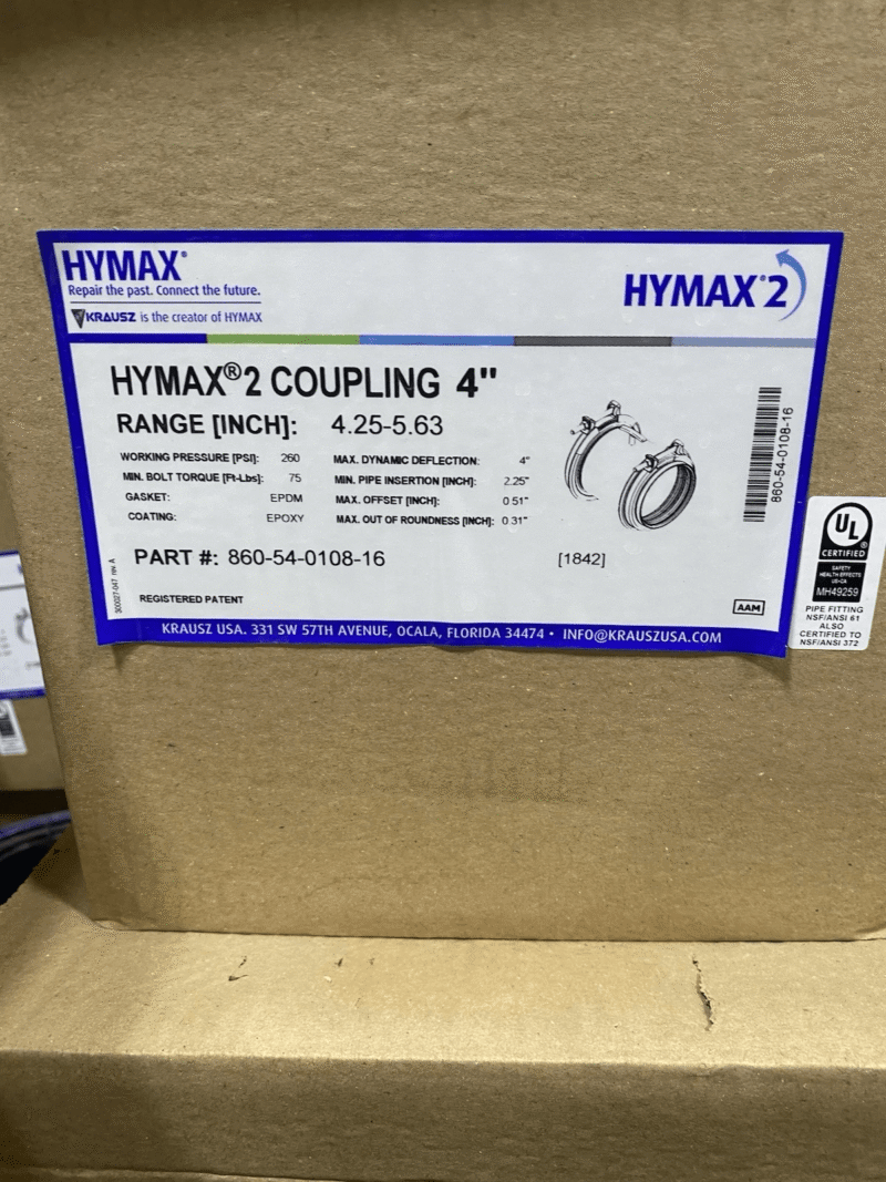 HYMAX 2 Coupling 4in Part# 860-54-0108-16 New in Box