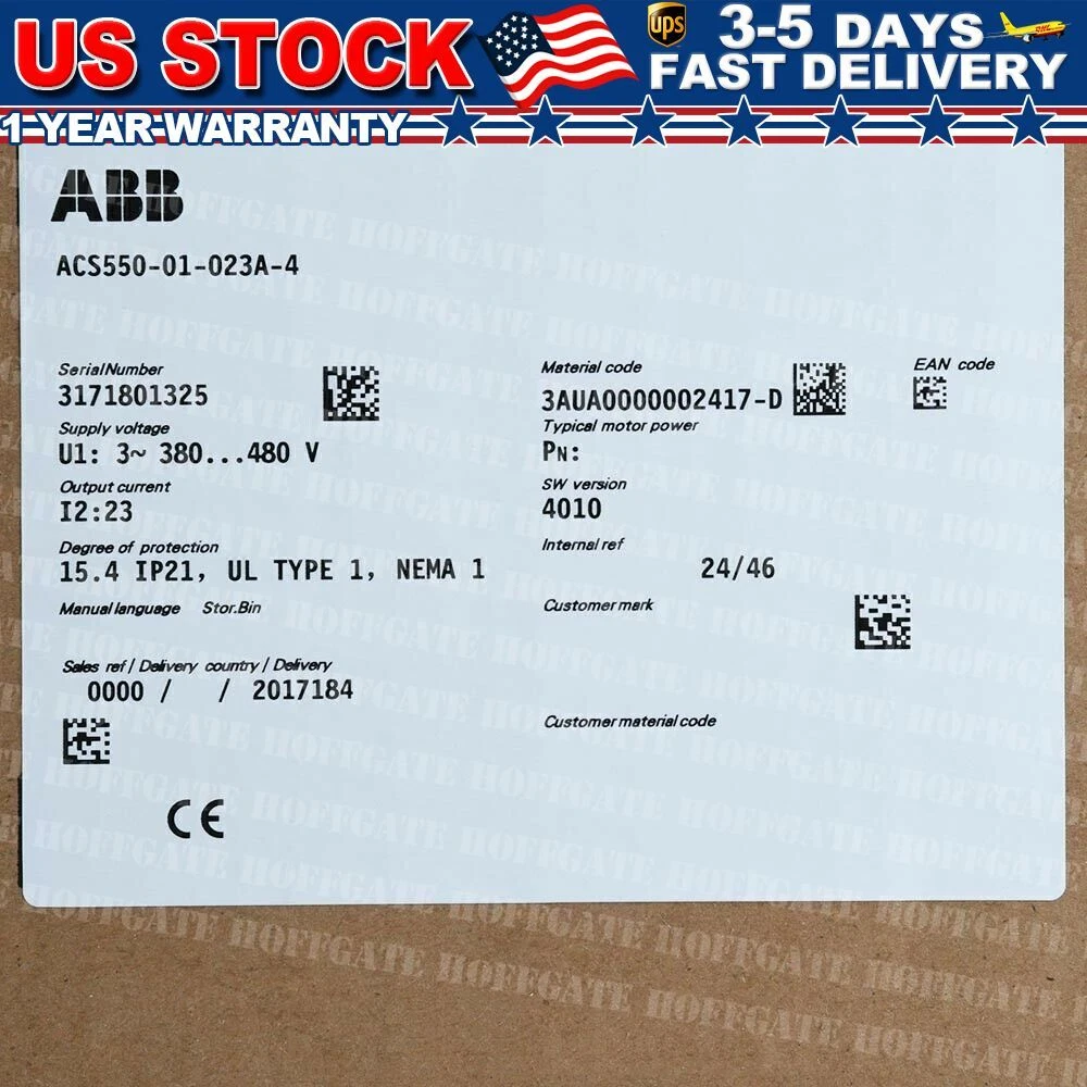 1pcs Brand New In Box ABB Inverter ACS550-01-023A-4
