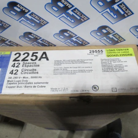 Square D QO342L225GRB Loadcenter 225A MLO 240V 3PH4W N3R 42 Ckt CU -E3358-NEW-B