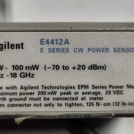 Used Agilent E-Series CW Power Sensor E4412A 10 MHz-18 GHz FREE SHIPPING
Opens in a new window or tab