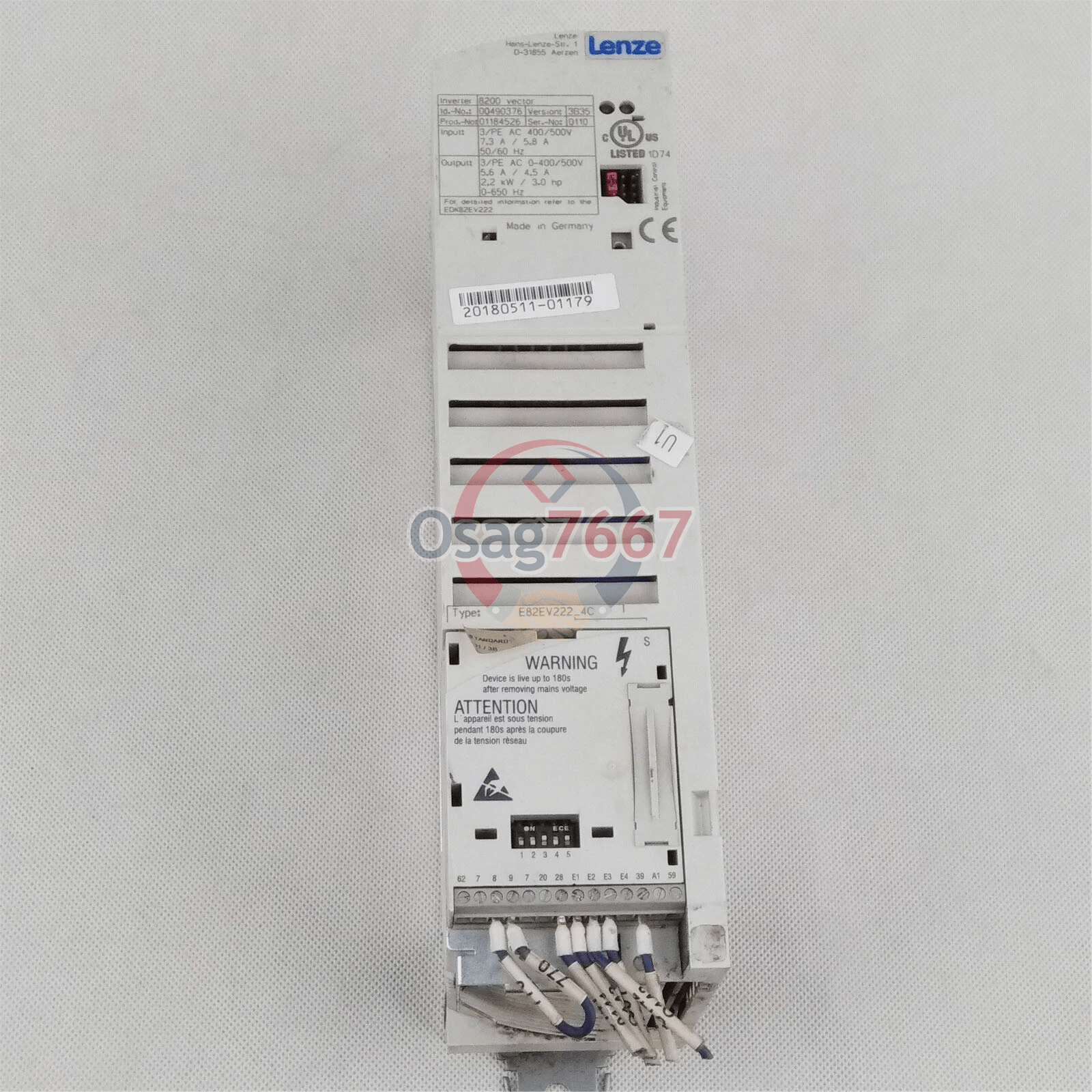 ONE Used Lenze E82EV222-4C INVERTER 2.2KW 380V