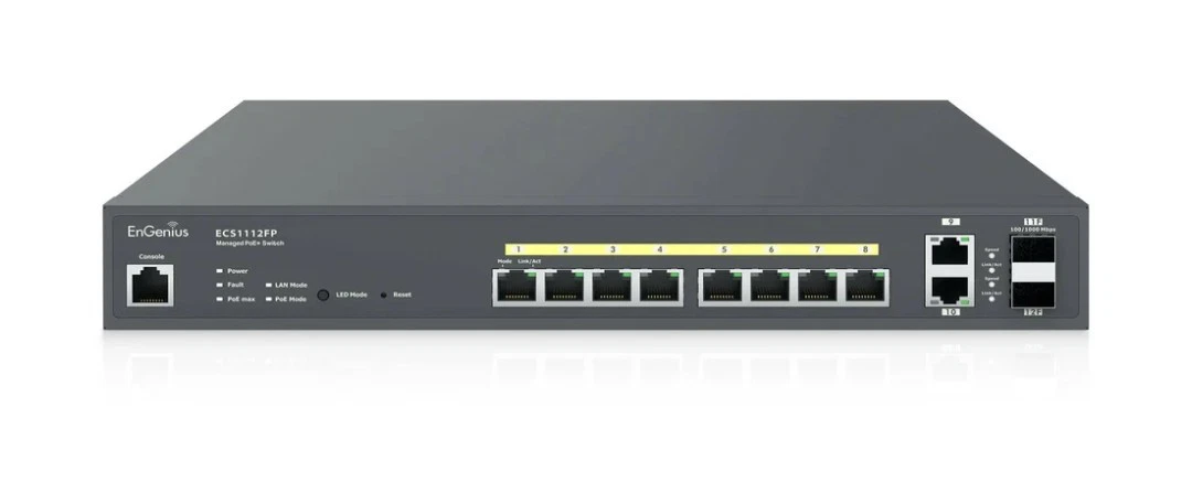 ***LOT of 4*** EnGenius ECS1112FP 8 Port Gigabit Managed PoE+ Switch
Opens in a new window or tab