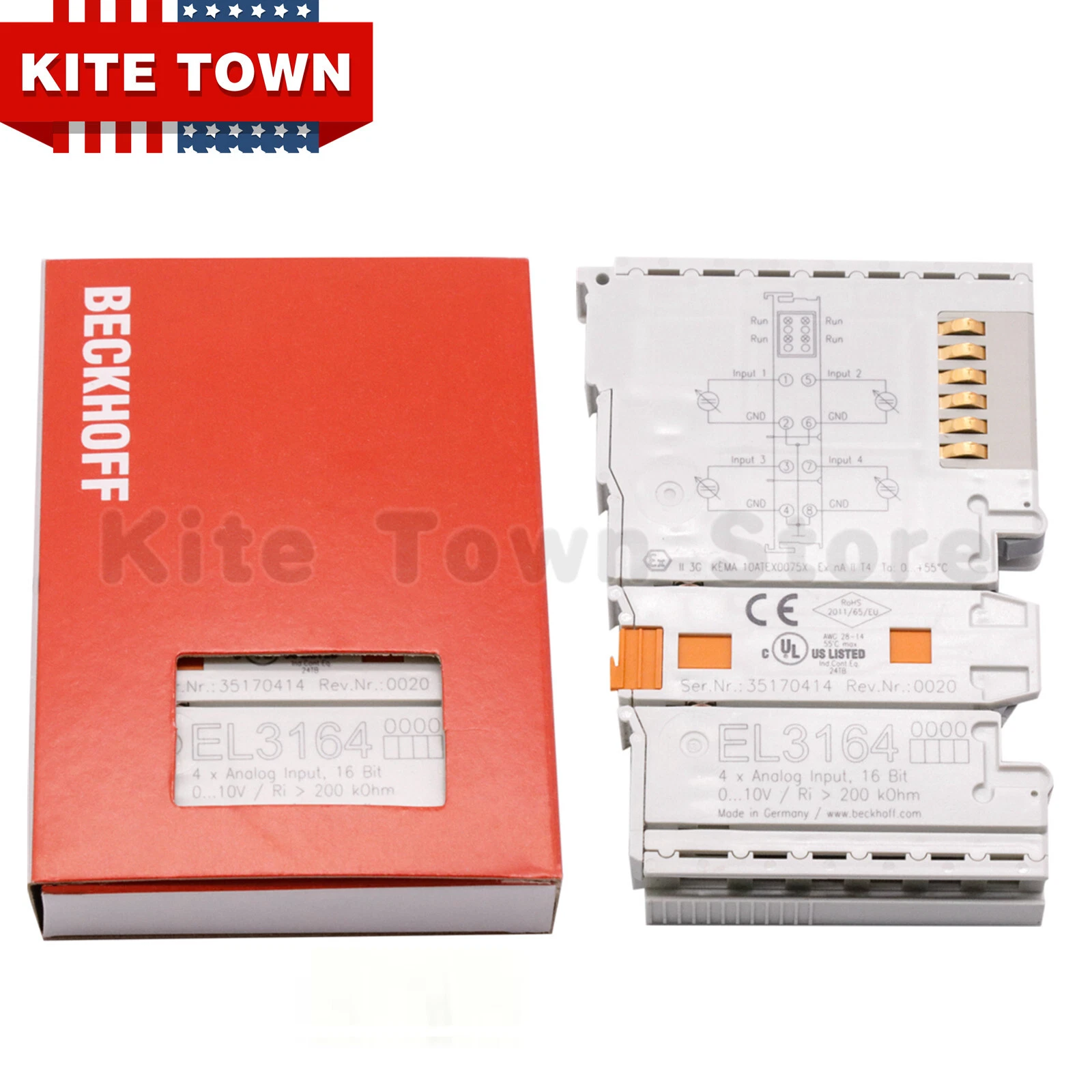 New BECKHOFF EL3164 EtherCAT Terminal 4-channel analog input voltage US
Opens in a new window or tab