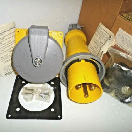 ⭐NEW IN BOX⭐HUBBELL HBL3100P4W&HBL3100R4W 100-Amp PLUG&RECEPTACLE 100A 125V 2P3W
Opens in a new window or tab