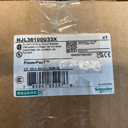 NEW LISTINGNew Square D HJL36100U33X 3 Pole Circuit Breaker