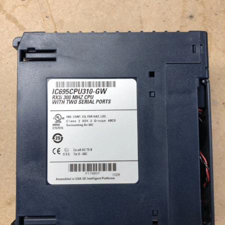 GE FANUC, Series 90-30 PLC, RX3i CPU310 CPU Processor, IC695CPU310
Opens in a new window or tab