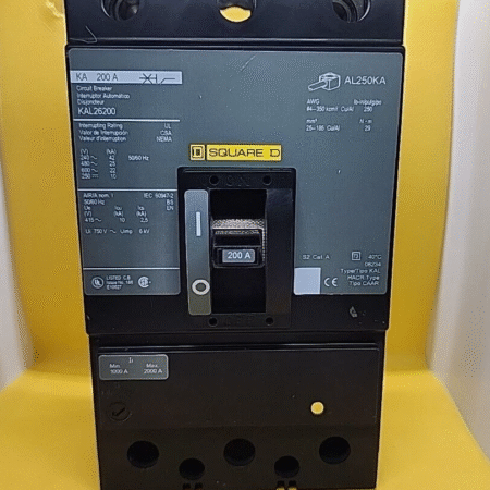 NEW! SQUARE D KAL26200 2POLES 200A 600V AUTOMATIC MAIN CIRCUIT BREAKER Opens in a new window or tab