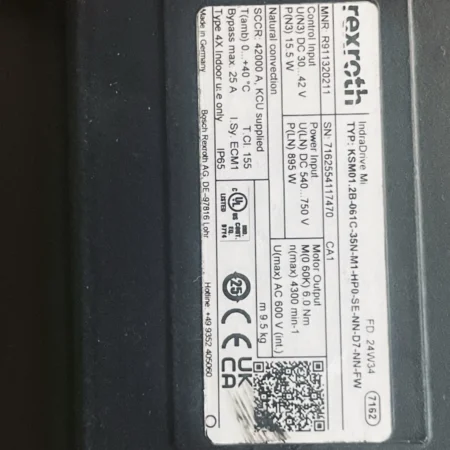 1PC NEW Rexroth KSM01.2B-061C-35N-M1-HP0-SE-NN-D7-NN-FW Servo Motor US Stock