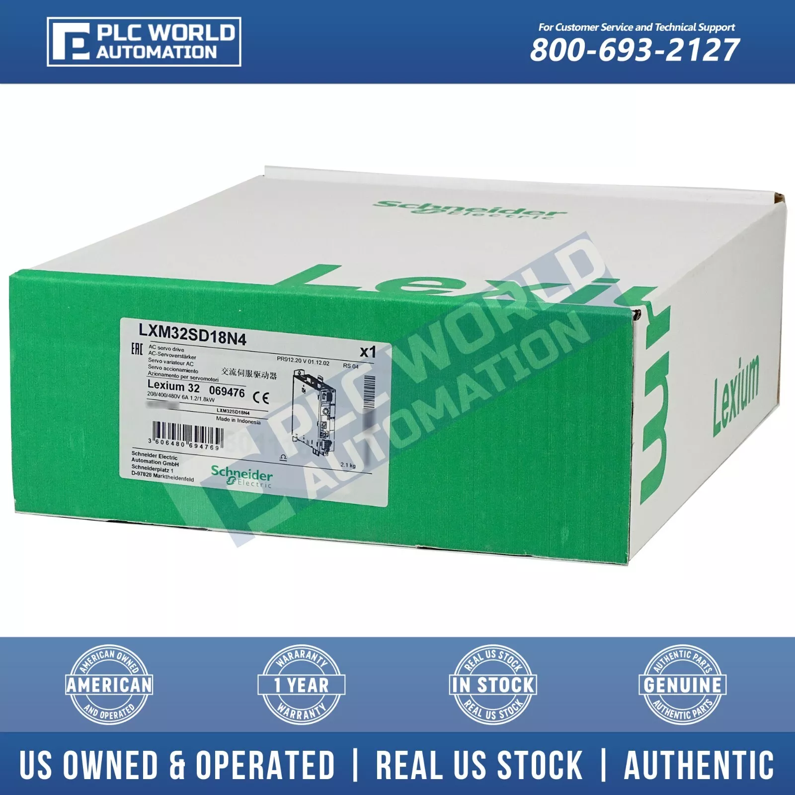 LXM32SD18N4 Schneider Servo Drive LXM32S, New, FREE UPS 2 Day Dlvry & 2 Year Wty Opens in a new window or tab