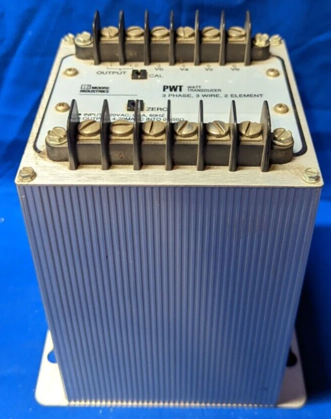 MOORE INDUSTRIES WATT TRANSDUCER PWT/120AC,5A/4-20MA/2 3 PHASE 3 WIRE
Opens in a new window or tab 2 PWT120AC 0
