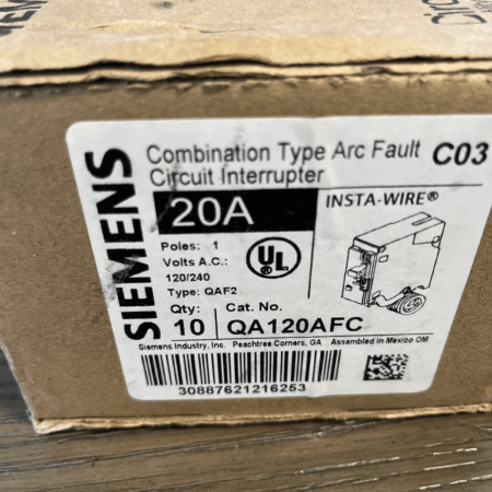 LOT OF 10 SIEMENS QA120AFC 20A AFCI BREAKER (with pigtail wire) NEW