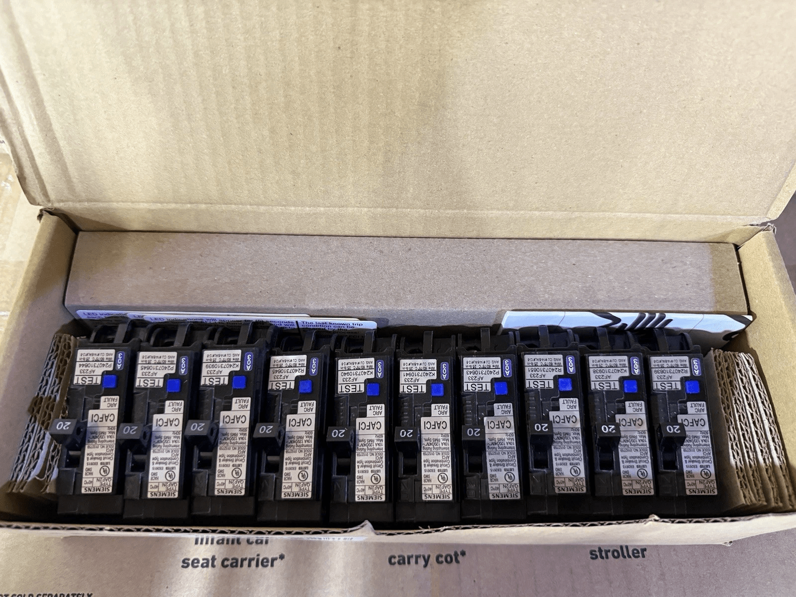 10 x SIEMENS QA120AFCN PLUG ON NEUTRAL 20A AFCI ARC FAULT BREAKERS NEW 1 10 x SIEMENS QA120AFCN PLUG ON NEUTRAL 20A AFCI ARC FAULT BREAKERS NEW