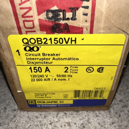 QOB2150VH QOB2150 2 Pole 150 Amps 120/240 Volt Bolt-On BRAND NEW SQUARE D Opens in a new window or tab