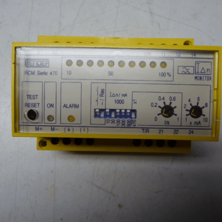 Bender #RCM470LY-13, Residual Current Monitor (Ground Fault Monitor) New