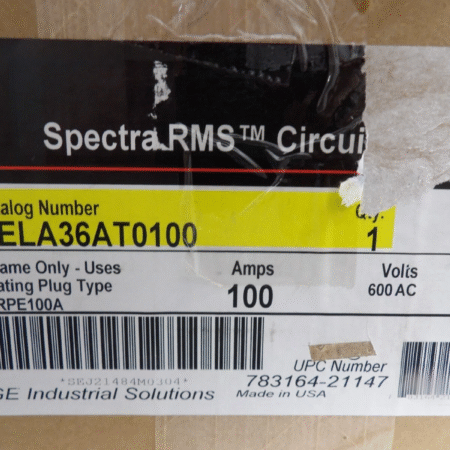 SQ D SELA36AT0100 100A 600V W/SRPE100A100 RATING PLUG, NEW
Opens in a new window or tab