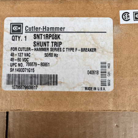 Cutler Hammer SNT1RP08K Shunt Trip New in Factory Sealed Box