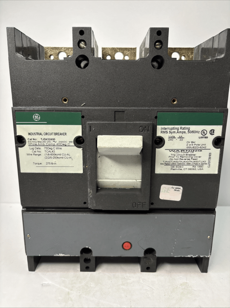 GE, TJD432400, 400 Amp, 3 Pole, 240V, 250 VDC, TJD, Circuit Breaker NEW
