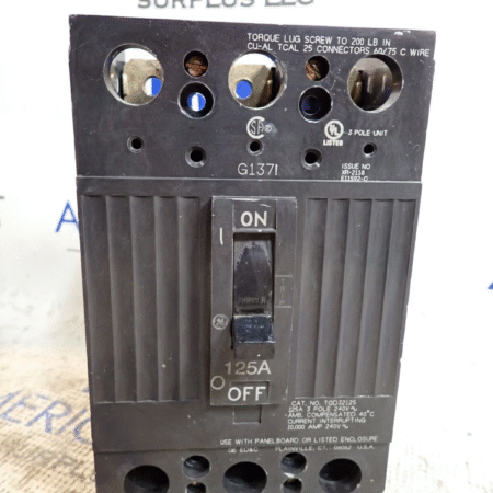 NEW Surplus GE TQD32125 125 amp 240v TQD 3 Pole with load lugs 10kA Opens in a new window or tab