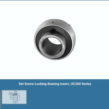 UC314-43 - AMI - 2-11/16" HEAVY DUTY WIDE SET SCREW BEARING INSERT