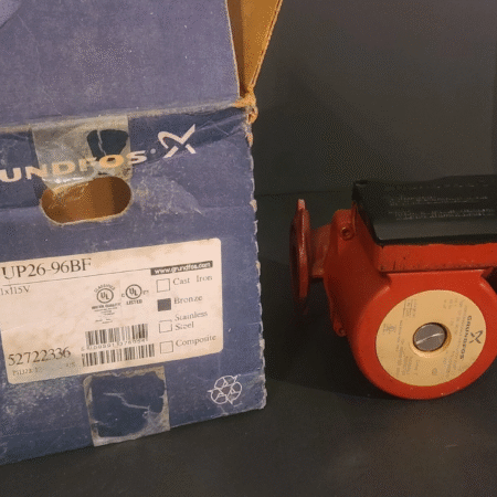 NEW PUMP ONLY Grundfos UP26-96BF Circulation Pump Class F 115V 60Hz 10uF BRONZE
Opens in a new window or tab