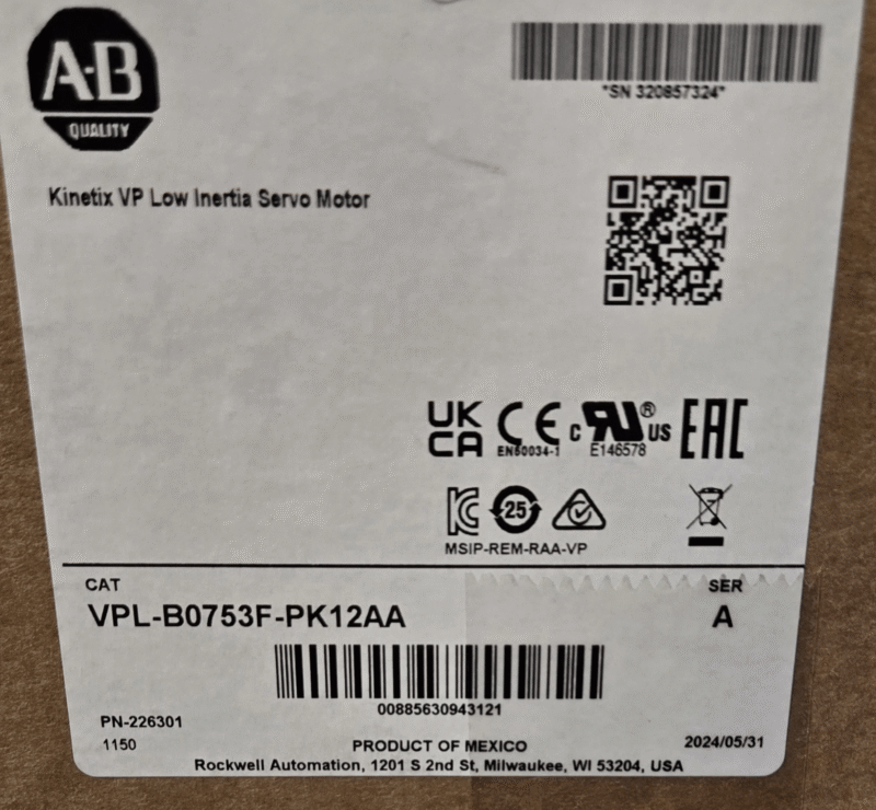 VPL-B0753F-PK12AA AC Drive AB New In Box Free Shipping VPLB0753FPK12AA