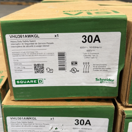 NEW Square D Vhu361awkgl Safety Switch Disconnect 30 Amp 600v NON Fused Type Opens in a new window or tab