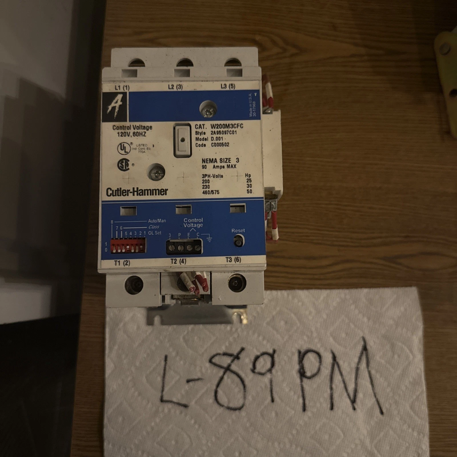 Eaton Cutler-Hammer W200M3CFC Used Working Take Out
Opens in a new window or tab