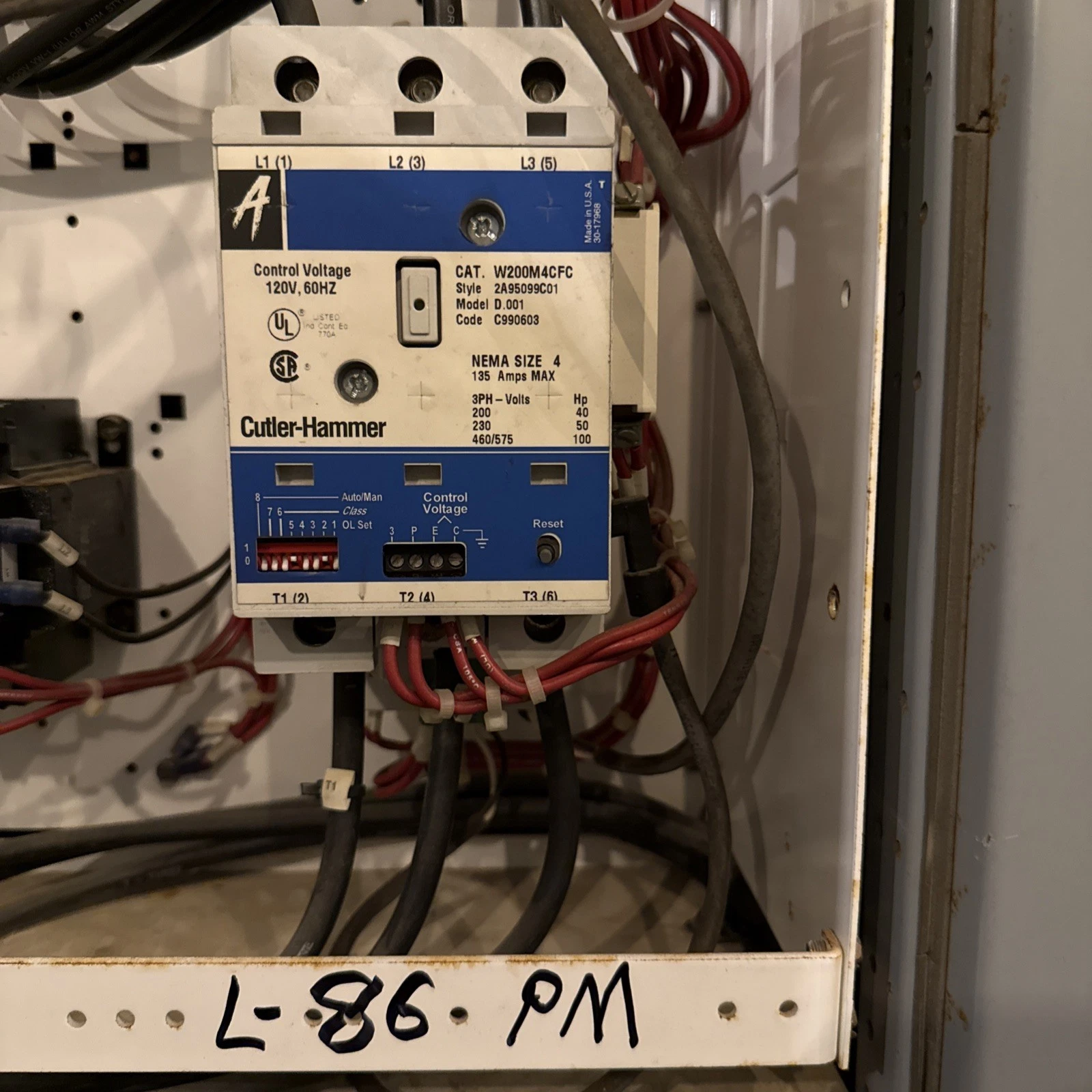 Westinghouse W200M4CFC 100HP 135A 575V Nema Size 4 Motor Starter Used Working
Opens in a new window or tab