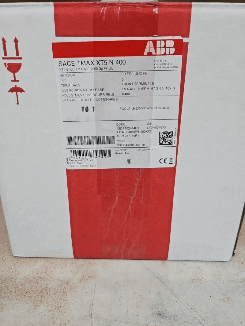 NEW IN BOX ABB XT5NU340ABFN000XXX SACE XT5N 400 AMP