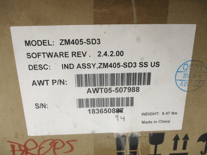 NEW ATW AVERY WEIGH-TRONICS WEIGHT INDICATOR KEYPAD MONITOR ZM405-SD3
