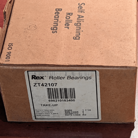 New Surplus Rexnord ZT42107 Take Up Roller Bearing 1-7/16" Bore