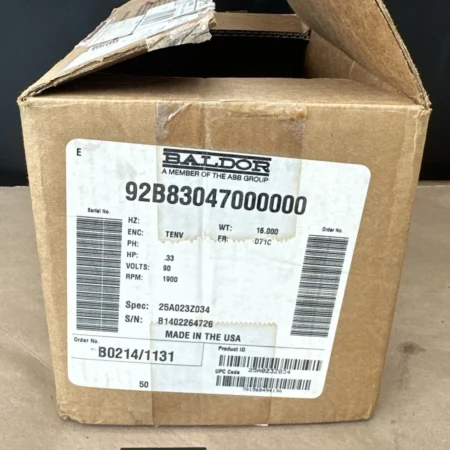 NEW OPEN BOX- ABB Baldor 92B83047000000 1/3HP 90V 1900RPM || FAST SHIPPED! 🇺🇸