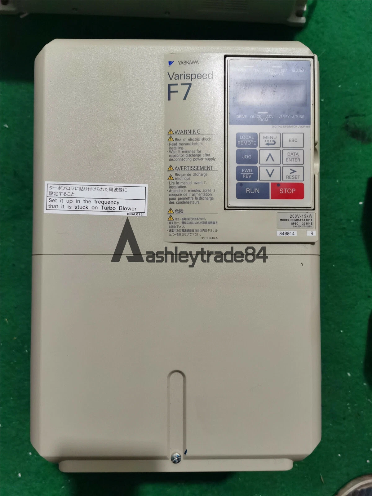 1PC USED YASKAWA Frequency Converter CIMR-F7A2015 15KW 220V 2 CIMR F7A2015 0