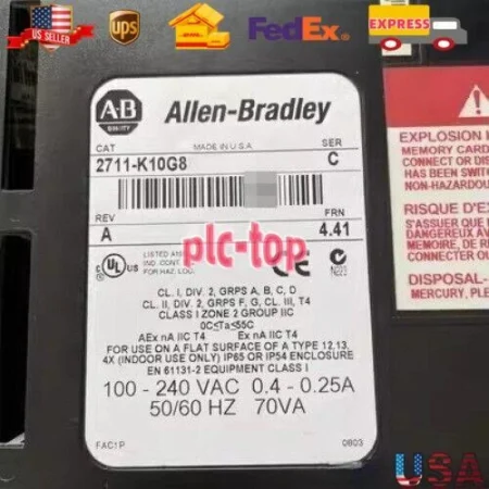 AB 2711-K10G8 Panelview 1000 HMI Touchscreen Keypad 10"Screen 120VAC US Free Tax