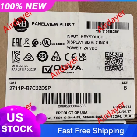 NEW Allen Bradley 2711P-B7C22D9P HMI PanelView Plus 7 Color Key Touch