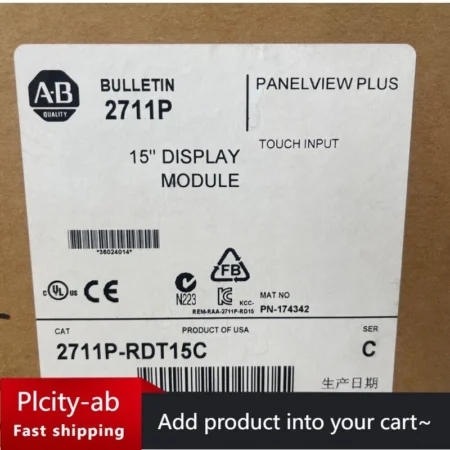 AB 2711P-RDT15C HMI Panel view Plus 1500 Touch Display Module 2711PRDT15C