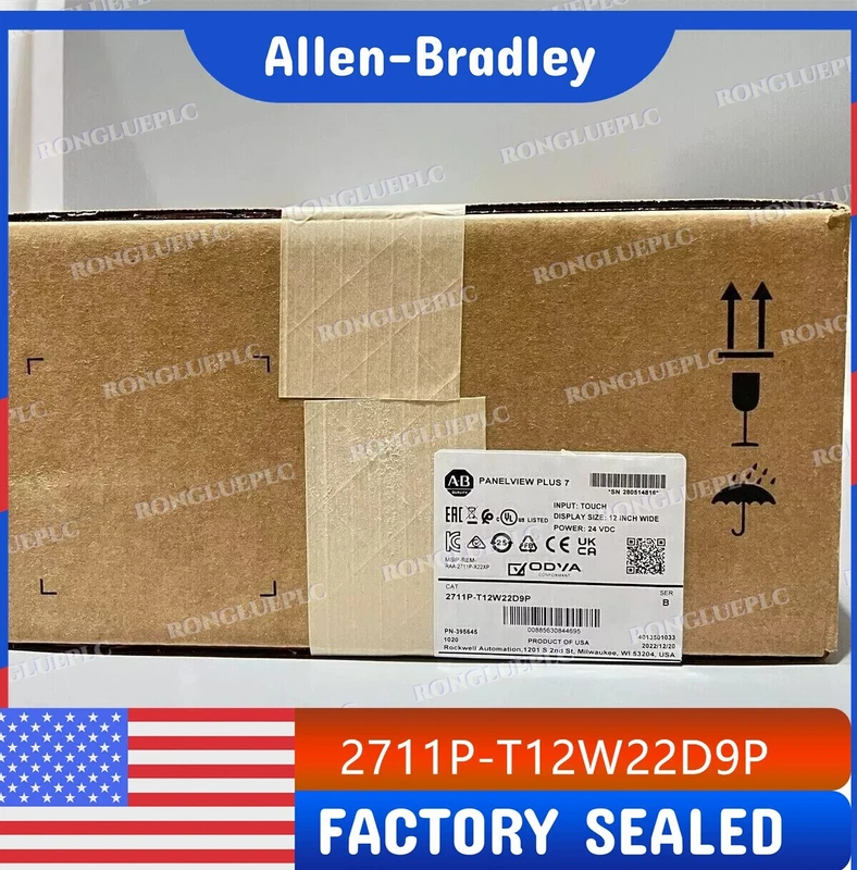 New Sealed AB 2711P-T12W22D9P SER B HMI PanelView Plus 7 Color Touch 12" 2 2711P T12W22D9P 0